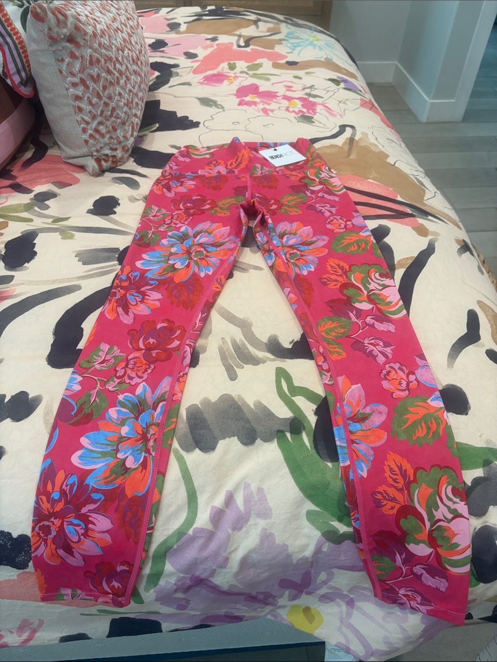 Beach Riot Pink Floral High-Rise Leggings